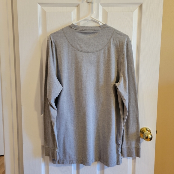 5/$20 Grey long sleeve crewneck Denver Hayes cotton tee shirt top medium - Picture 5 of 5